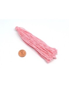 Pompon en coton rose 10cm 2