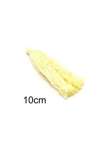 Pompon en coton jaune poussin 10cm