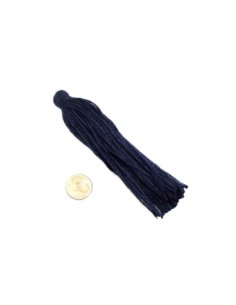 Pompon en coton bleu marine 10cm 2