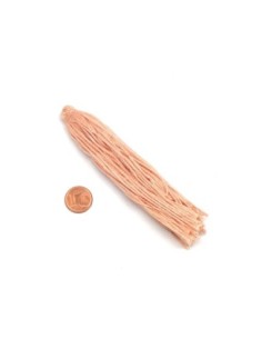 Pompon en coton orange saumon 10cm 2