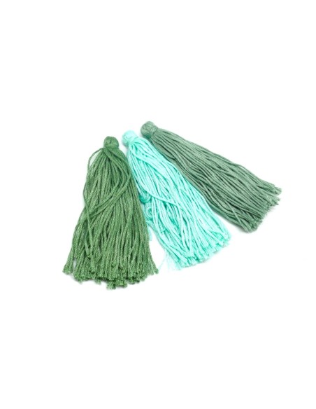 Pompon pour attrape rêve vert d'eau,  vert avocat, vert amande 10cm