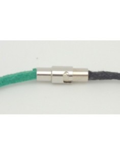 Fermoir aimanté embout rond 3mm métal argenté