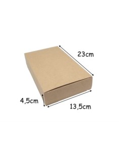 Boite cadeau uni couleur kraft marron à monter soi même 