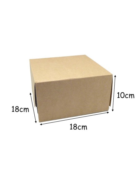 Boite cadeau rectangle uni couleur kraft marron à monter soi même