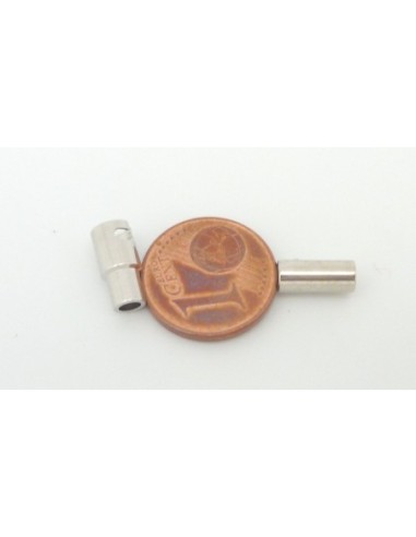 Fermoir aimanté argenté pas cher embout rond 3mm métal