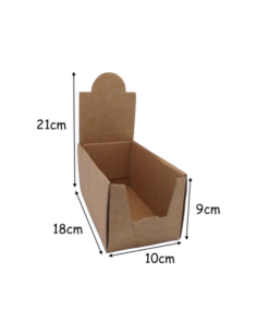 Boite présentoir uni couleur kraft marron à monter soi même 100x180X90 BARB