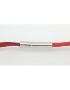 Fermoir tige embout rond pour fil cordon 2mm - 2,5mm métal argenté