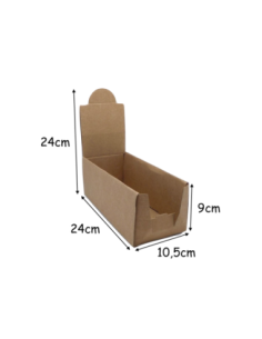 Boite de présentation uni couleur kraft marron à monter soi même 105x240x90mm 125G