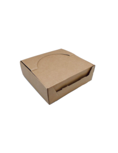 Boite de présentation uni couleur kraft marron à monter soi même 225x220x75mm 300G 2