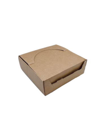 Boite présentoir uni couleur kraft marron à monter soi même 225x220x75mm 300G