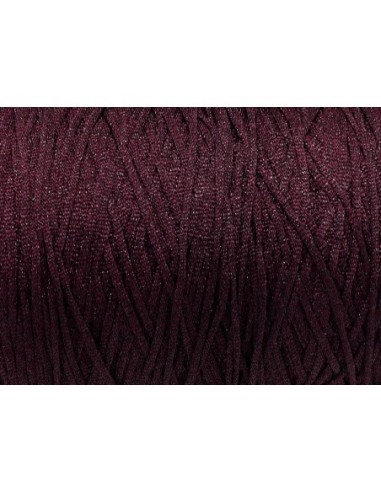 Cordon lurex et polyester rouge grenat brillant