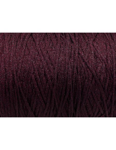 Cordon lurex et polyester rouge grenat brillant