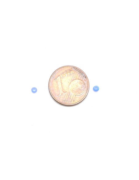 Perle de rocaille 2mm bleu mat pour broderie