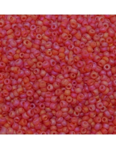 Perle de rocaille 2mm rouge framboise mat pour broderie