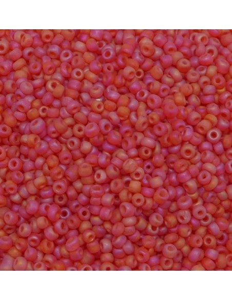 Perle de rocaille 2mm rouge framboise mat pour broderie