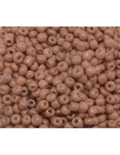 Perle de rocaille marron chair 3mm 2