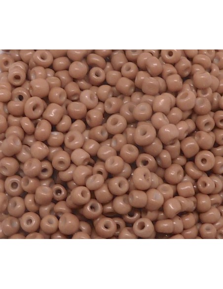 Perle de rocaille marron chair 3mm pour broderie