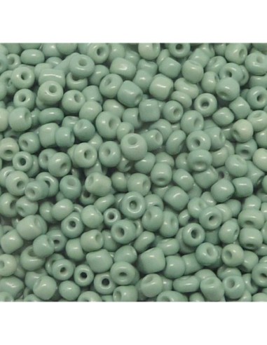 Perle de rocaille vert amande mat 3mm