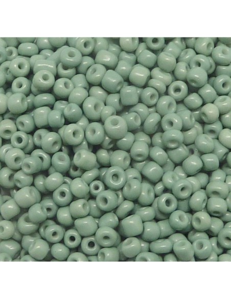 Perle de rocaille vert amande mat 3mm