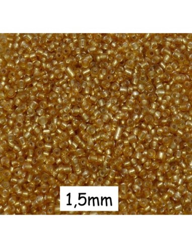 Perle de rocaille doré 1,5mm