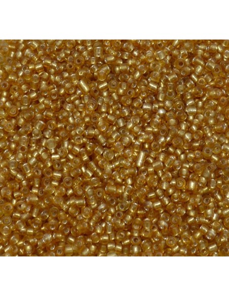 Perle de rocaille doré 1,5mm, jaune topaz brillante