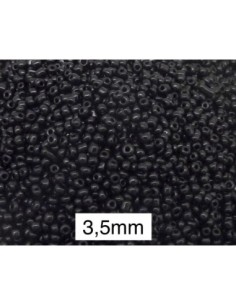 Perle rocaille noire 3,5mm