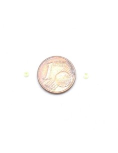 Perle de rocaille ronde 2mm en verre de couleur jaune vert anis 2