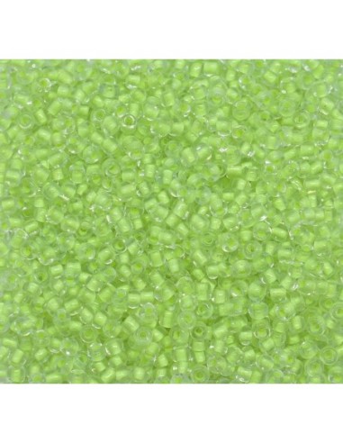 Perle de rocaille 2mm en verre de couleur jaune vert anis pour tissage