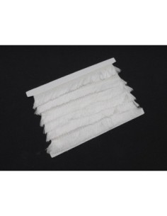 Galon frange blanc en polyester et coton pour embellissement, création pompon