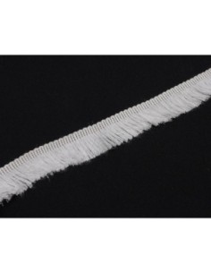 Galon frange blanc en polyester et coton pour embellissement, création pompon 2