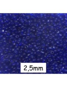 Perle de rocaille 2,5mm bleu outremer
