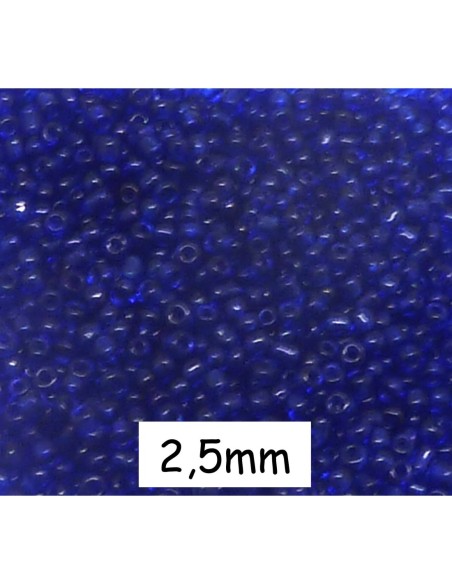 Perle de rocaille 2,5mm bleu outremer