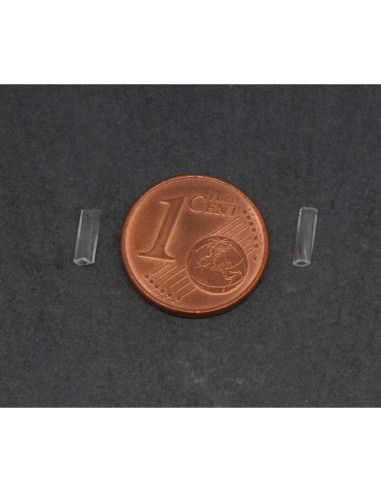 Perle tube de rocaille tube torsadé 6,5mmx2mm translucides pour tissage