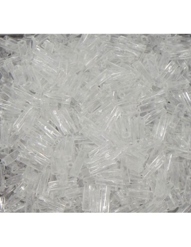 Perle de rocaille tube torsadé 6,5mmx2mm translucide pour broderie