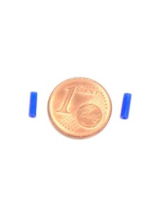 Perle de rocaille tube 7mmx2mm bleu environ 760 perles 2