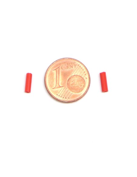 Perle tube de rocaille tube 7mm rouge pour broderie