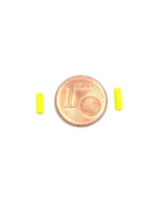 Perle de rocaille tube 6,5mmx2mm jaune environ 600 perles 2