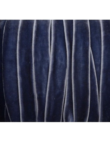 Ruban velours élastique de couleur bleu bleuet