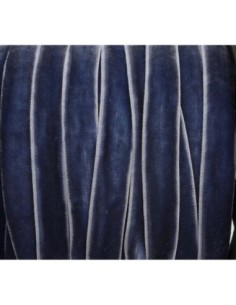 Ruban velours élastique de couleur bleu bleuet 2