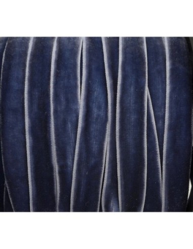 Ruban élastique 10mm de couleur bleu bleuet en velours