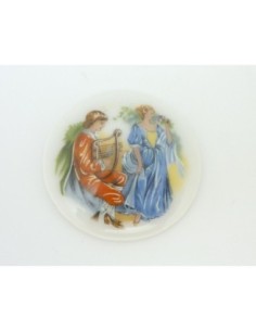 Cabochon en porcelaine style romantisme vintage