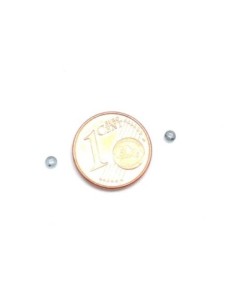 Perle de rocaille 2,5mm pas chère gris anthracite transparent 2