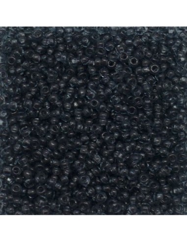 Perle de rocaille 2,5mm gris anthracite transparent pour tissage
