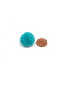 Pompon rond vert turquoise 2cm pour customisation, couture 2