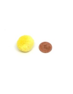 Pompon rond jaune poussin 2cm pour customisation, couture 2