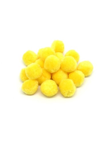 Pompon rond jaune poussin pour collier pas cher