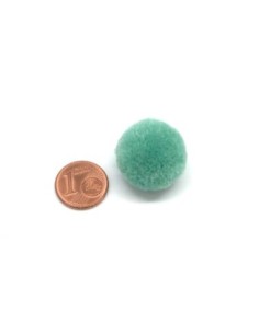 Pompon rond vert clair opaline 2cm pour customisation, couture 2