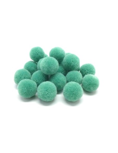 Pompon rond vert clair opaline 2cm pour customisation, couture
