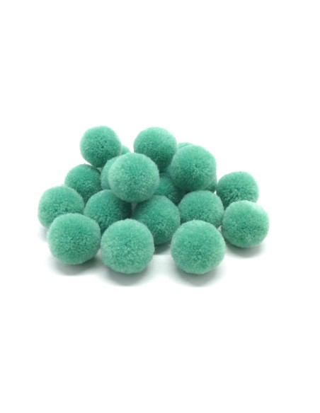 Pompon rond vert clair opaline 2cm pour customisation, couture