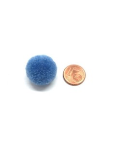 Pompon rond bleu bleuet 2cm pour customisation, couture 2